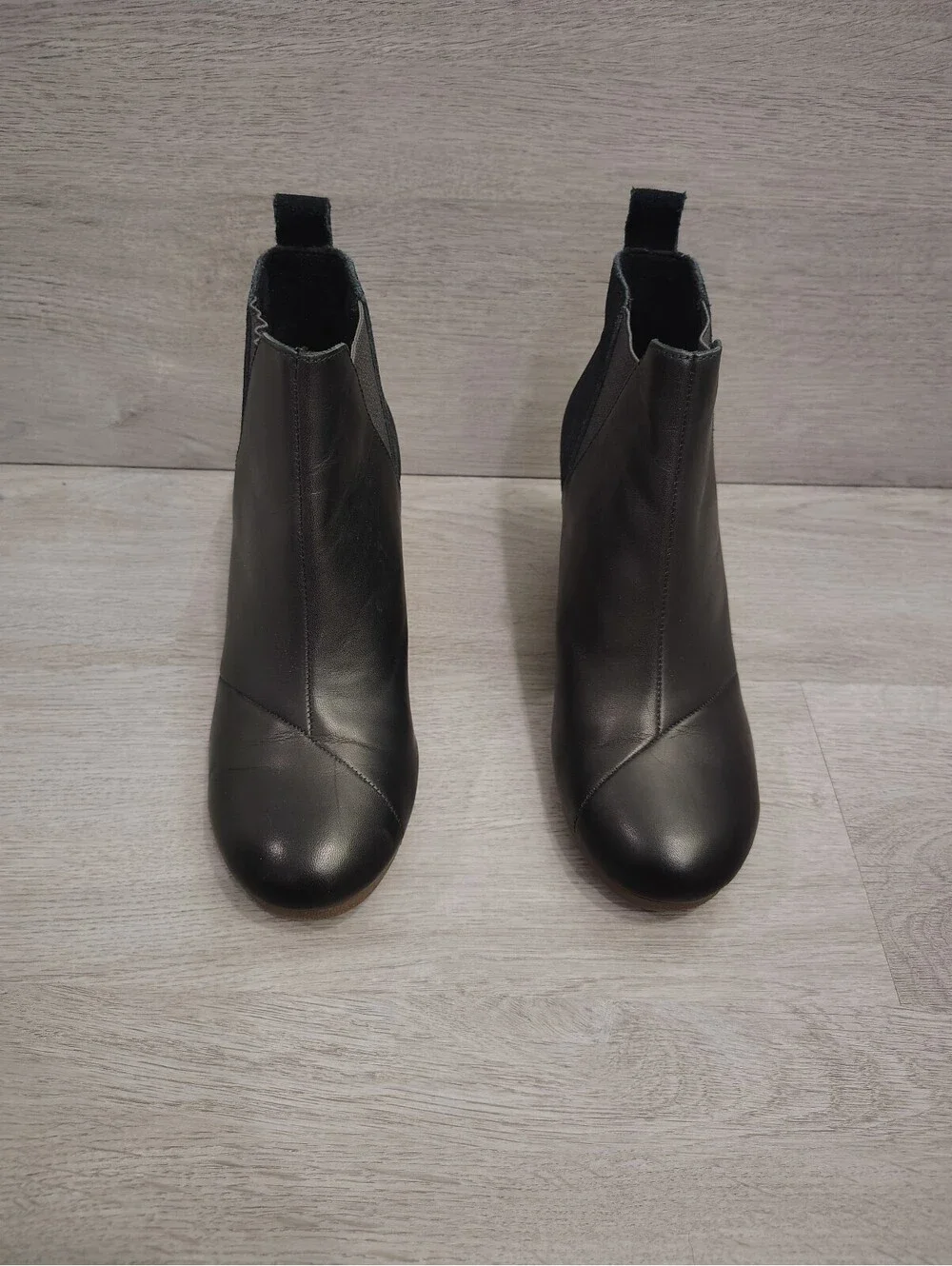 TOMS wedge booties. Black. Size 7.5